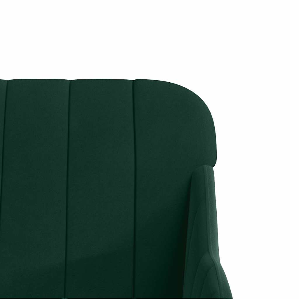 vidaXL Fotel, ciemnozielony, 63x76x80 cm, obity aksamitem