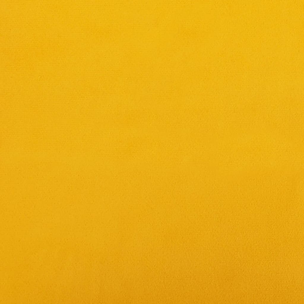 vidaXL Fotel, żółty, 63x76x80 cm, obity aksamitem