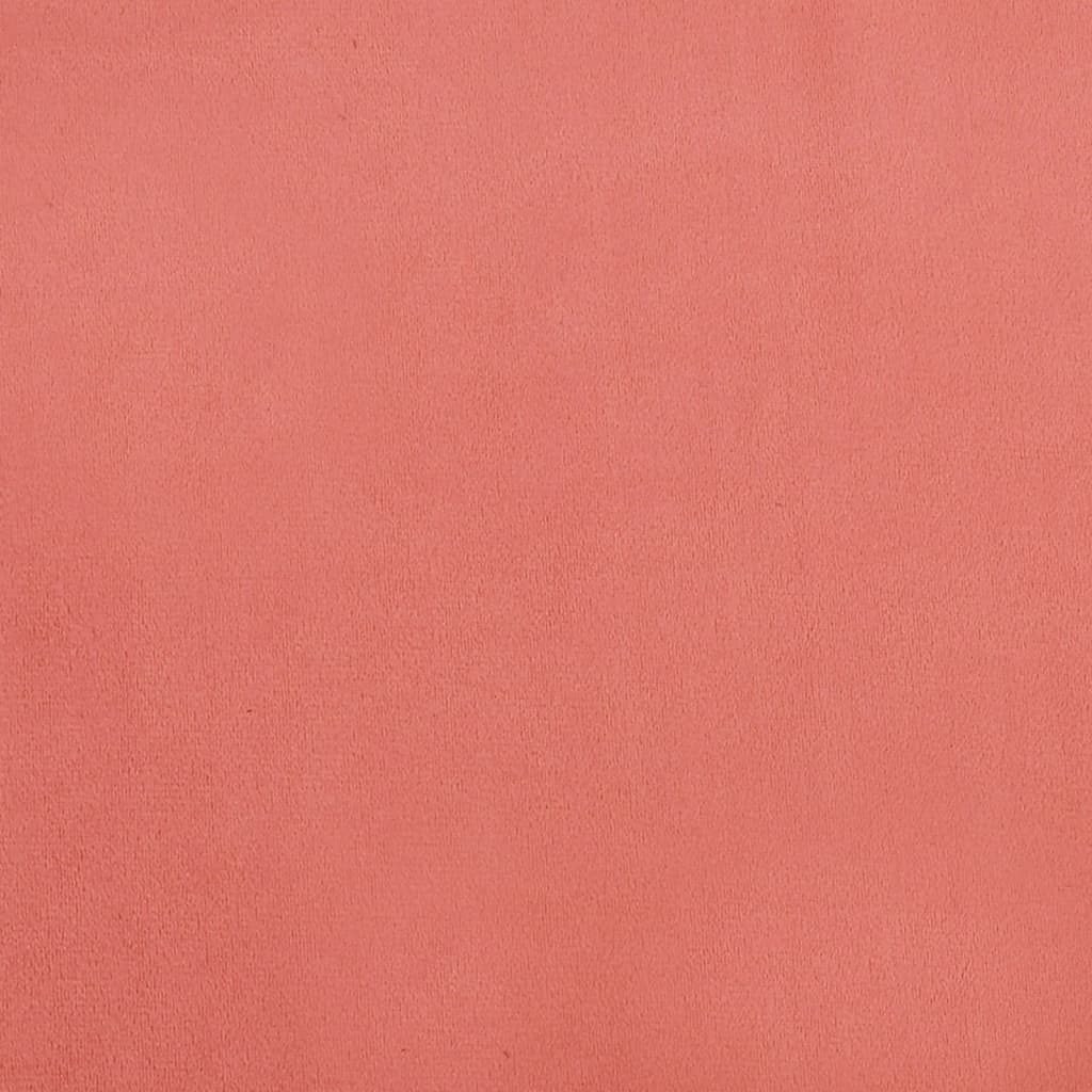 vidaXL Ławka, różowa, 110x76x80 cm, obita aksamitem