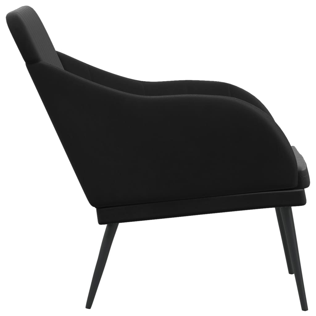 vidaXL Ławka, czarna, 110x76x80 cm, obita aksamitem
