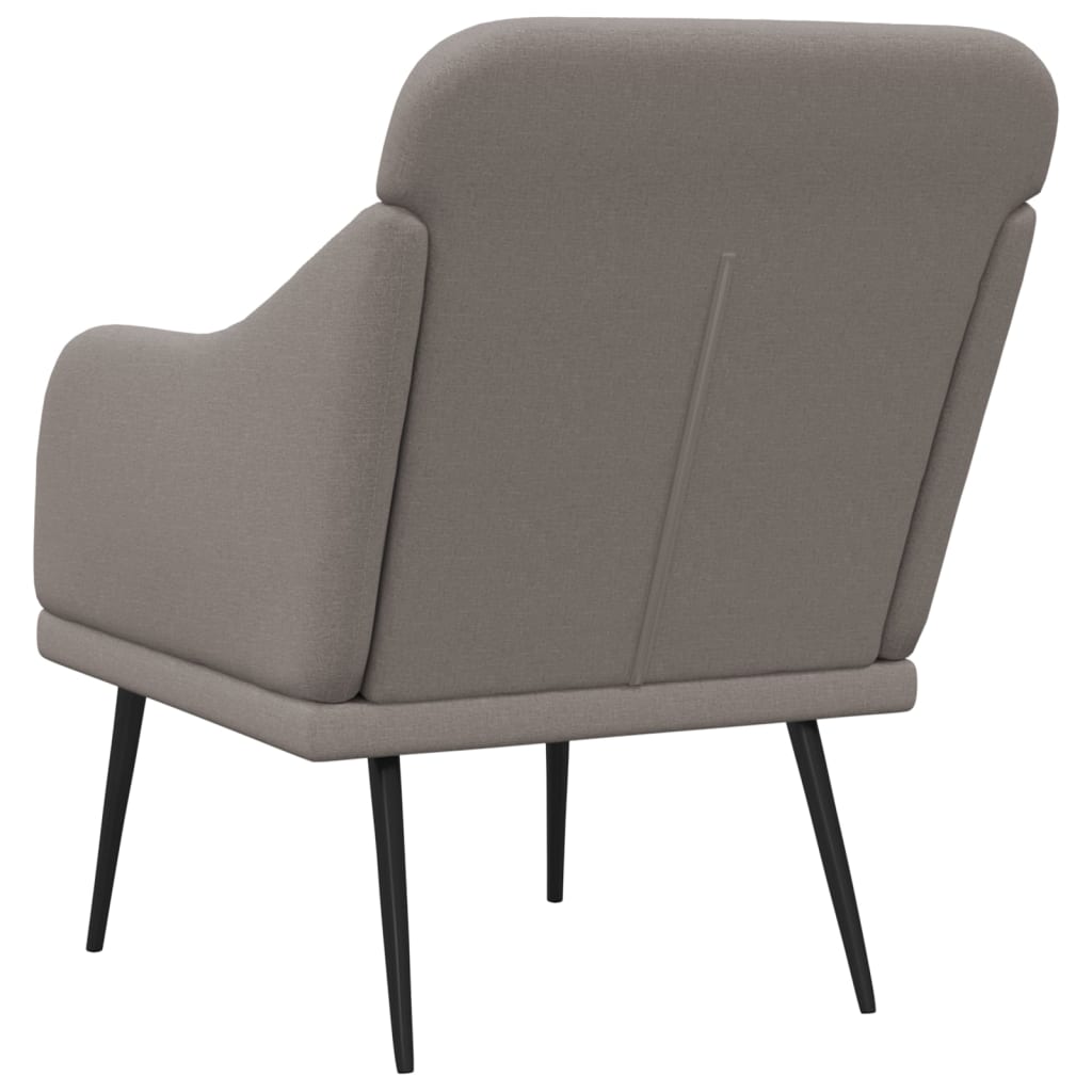 vidaXL Fotel, kolor taupe, 63x76x80 cm, obity tkaniną