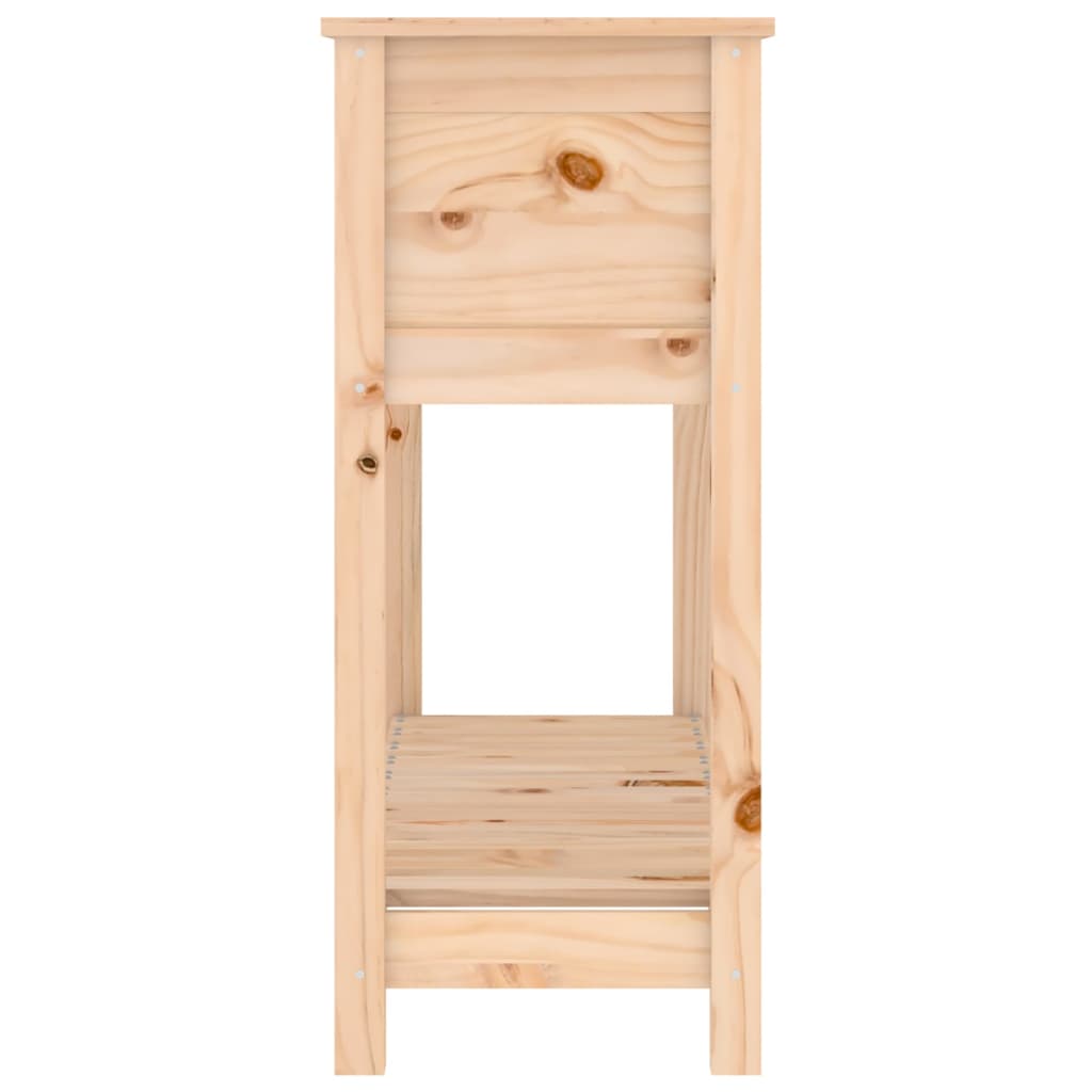 vidaXL Donica z półką, 111,5x34,5x81 cm, lite drewno sosnowe