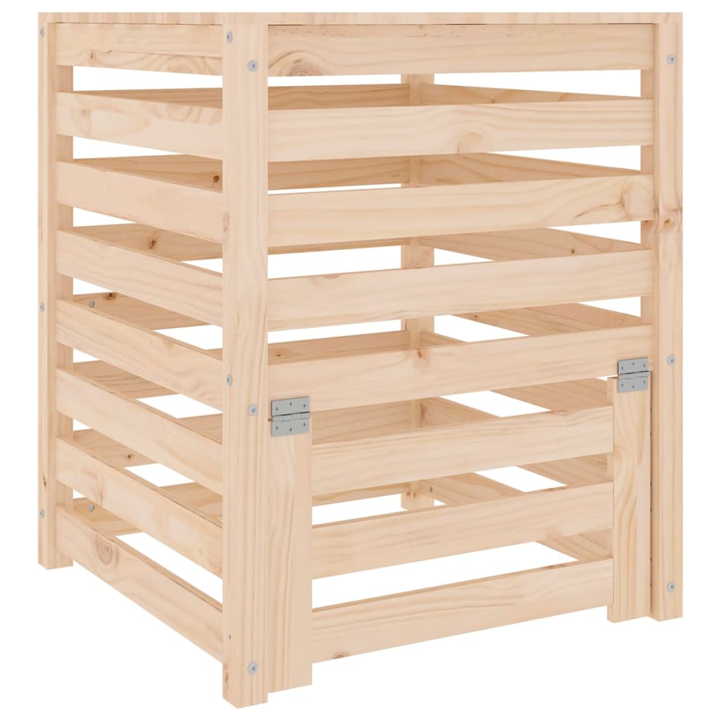 vidaXL Kompostownik, 63,5x63,5x77,5 cm, lite drewno sosnowe
