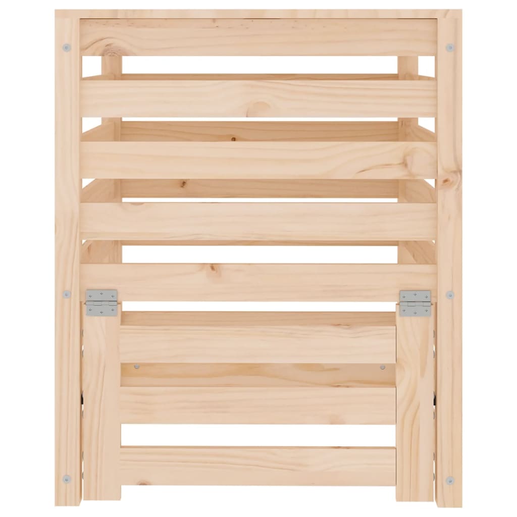vidaXL Kompostownik, 63,5x63,5x77,5 cm, lite drewno sosnowe
