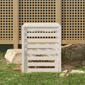 vidaXL Kompostownik, biały, 63,5x63,5x77,5 cm, lite drewno sosnowe