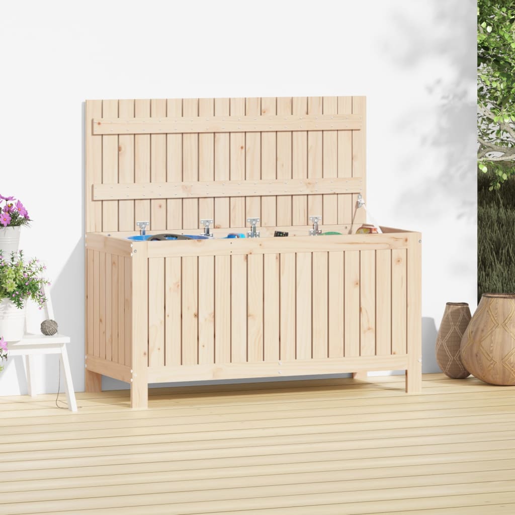 vidaXL Skrzynia ogrodowa, 115x49x60 cm, lite drewno sosnowe