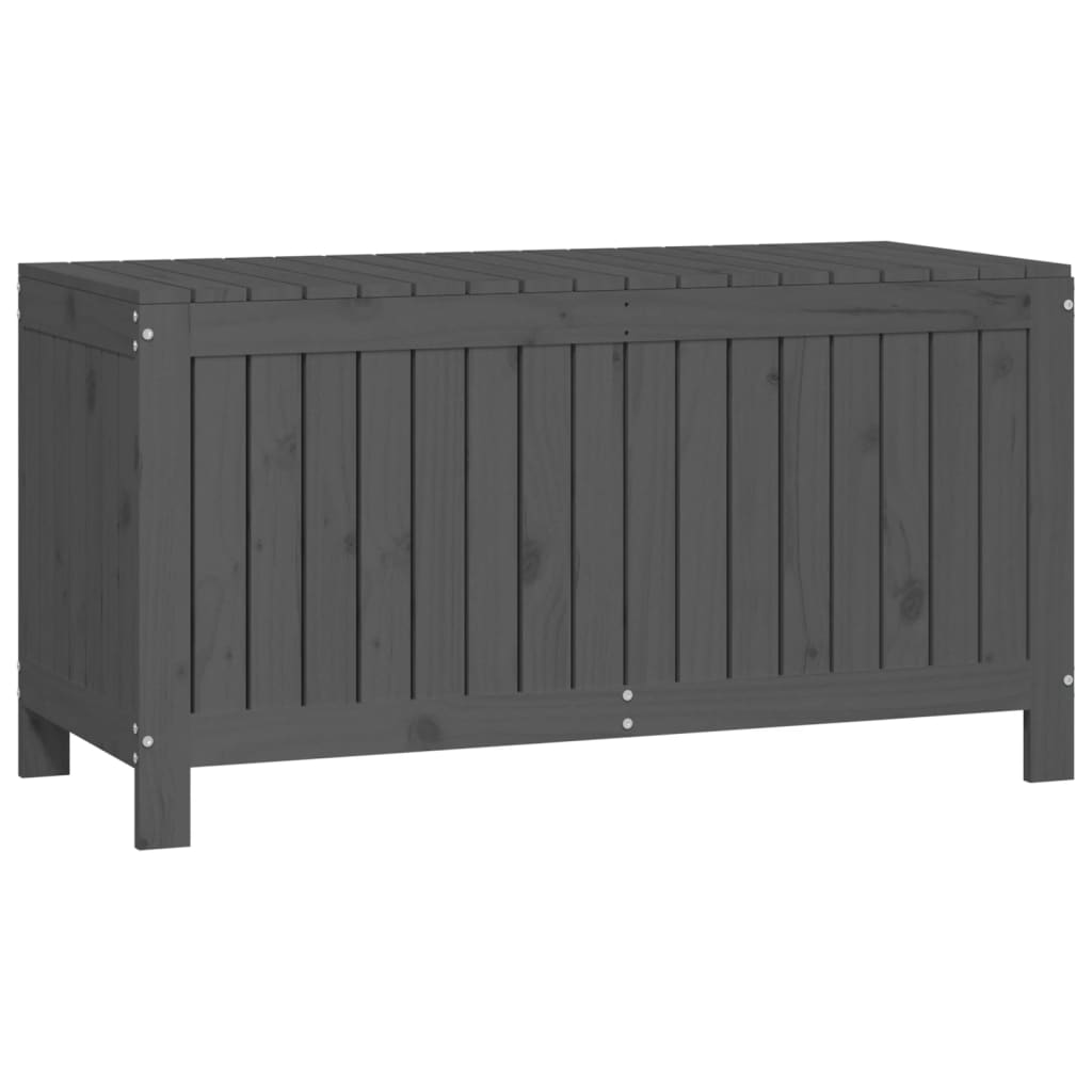 vidaXL Skrzynia ogrodowa, szara, 115x49x60 cm, lite drewno sosnowe