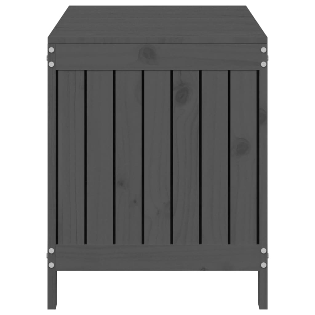 vidaXL Skrzynia ogrodowa, szara, 115x49x60 cm, lite drewno sosnowe