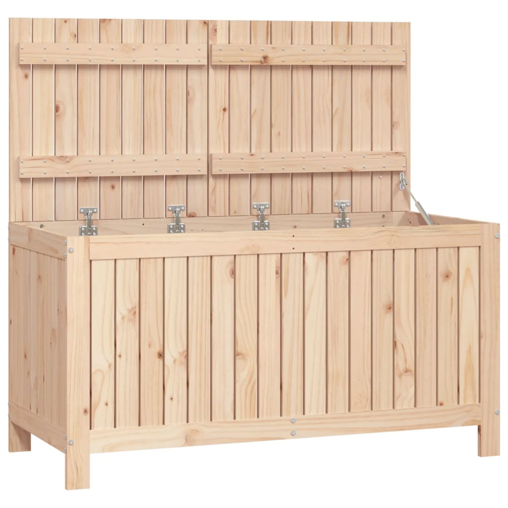 vidaXL Skrzynia ogrodowa, 121x55x64 cm, lite drewno sosnowe