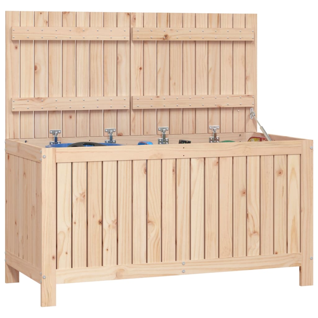 vidaXL Skrzynia ogrodowa, 121x55x64 cm, lite drewno sosnowe