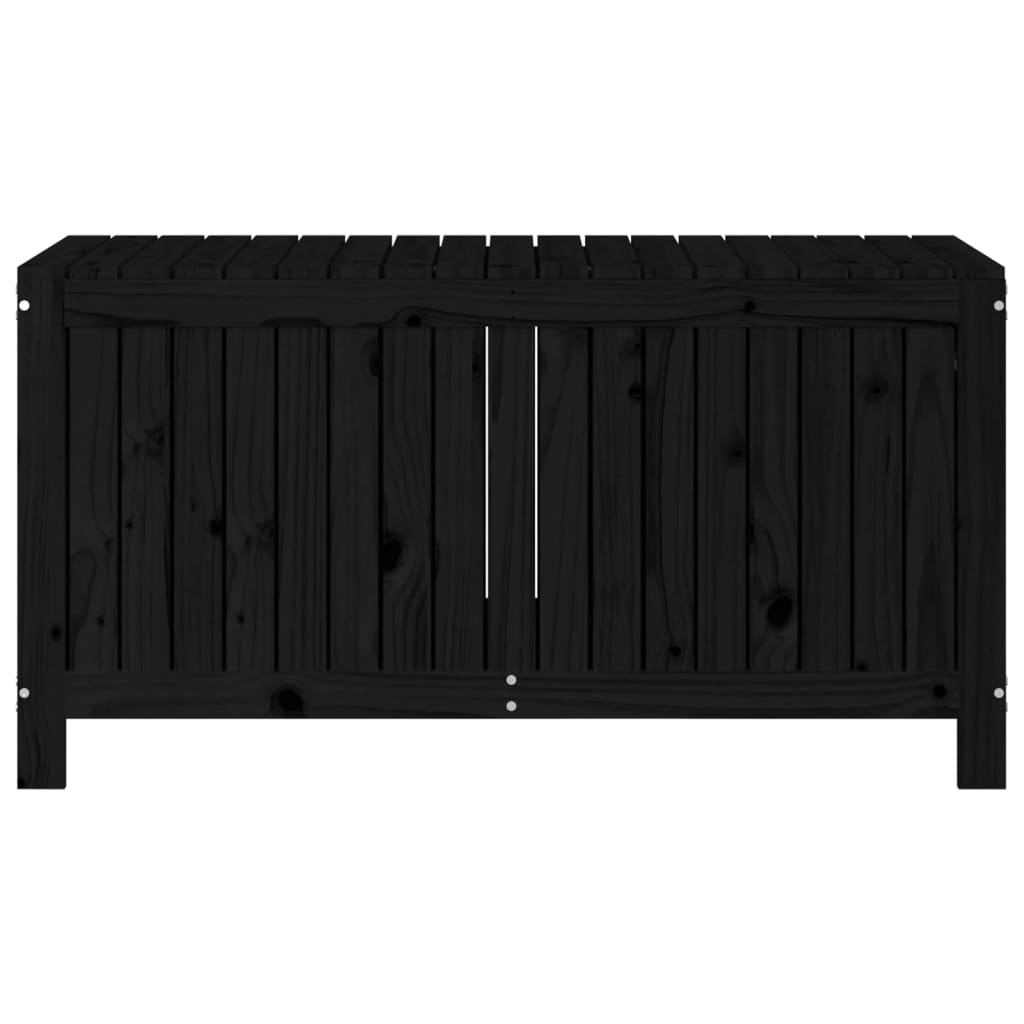 vidaXL Skrzynia ogrodowa, czarna, 121x55x64 cm, lite drewno sosnowe