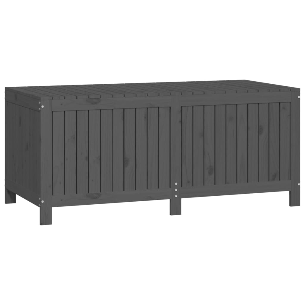 vidaXL Skrzynia ogrodowa, szara, 147x68x64 cm, lite drewno sosnowe