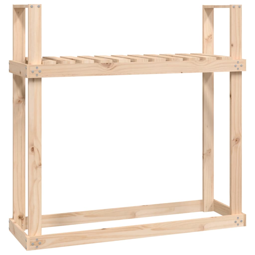vidaXL Stojak na drewno, 110x35x108,5 cm, lite drewno sosnowe