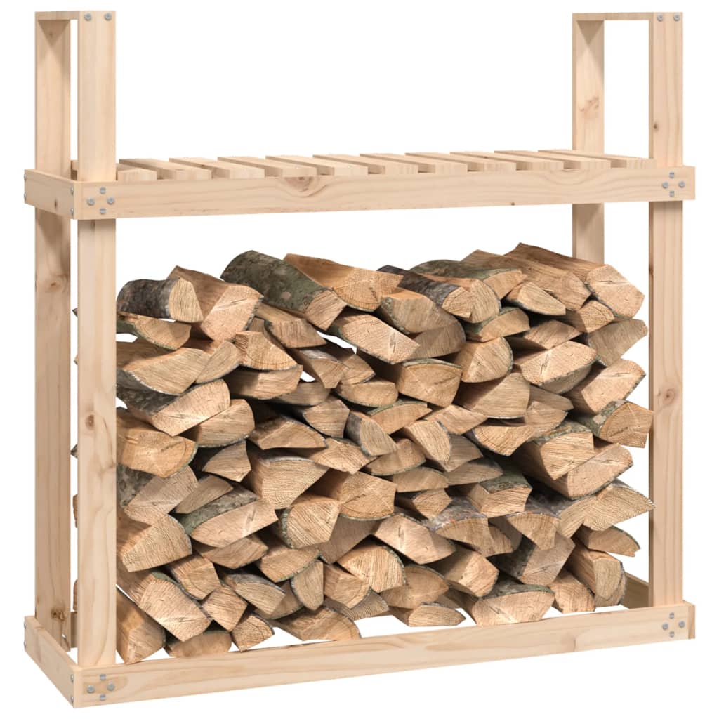 vidaXL Stojak na drewno, 110x35x108,5 cm, lite drewno sosnowe