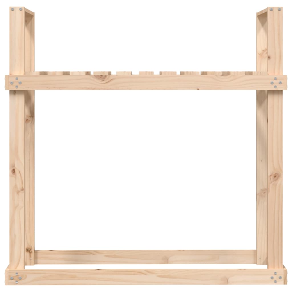 vidaXL Stojak na drewno, 110x35x108,5 cm, lite drewno sosnowe