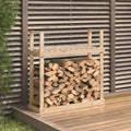 vidaXL Stojak na drewno, 110x35x108,5 cm, lite drewno sosnowe