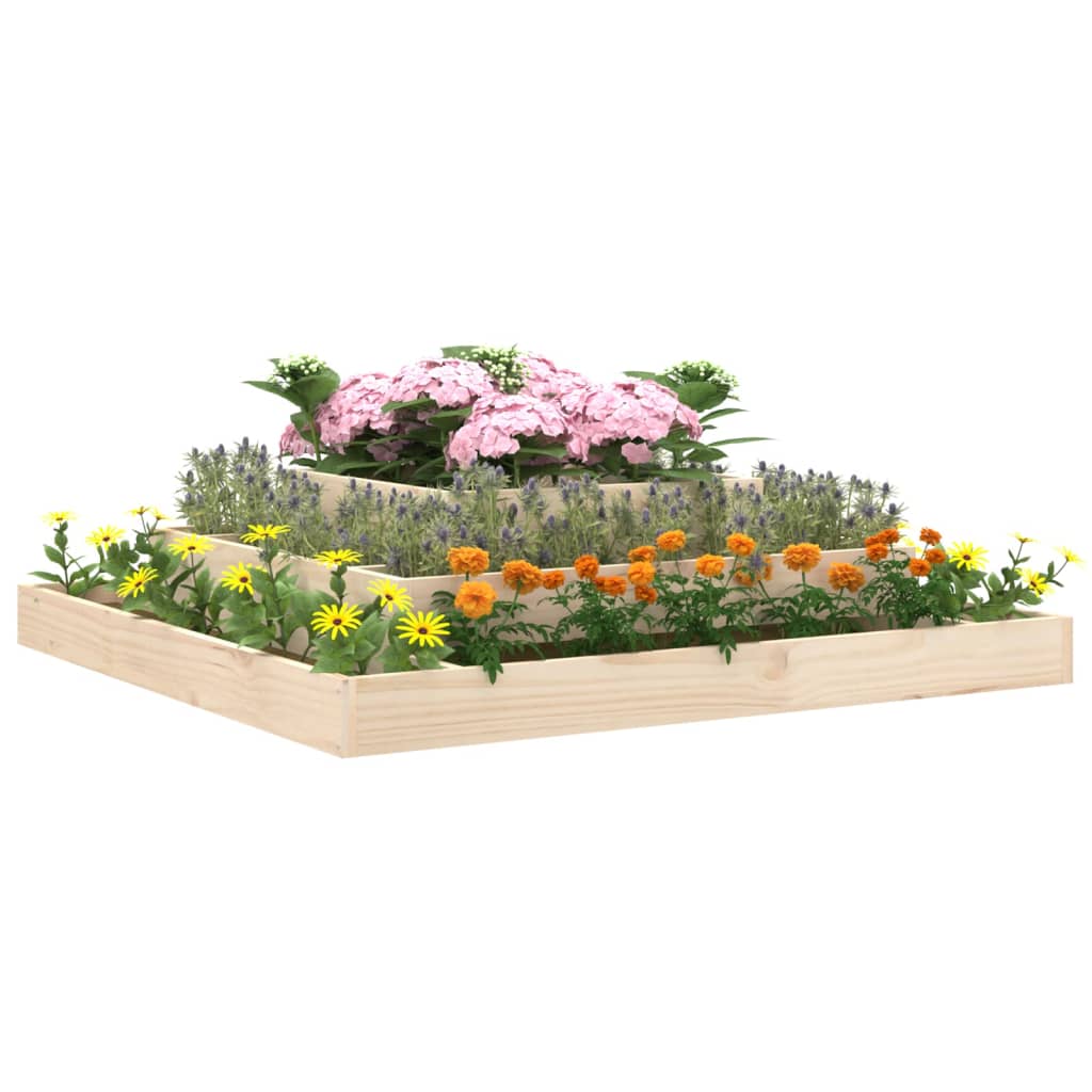vidaXL Donica, 110x110x27 cm, lite drewno sosnowe
