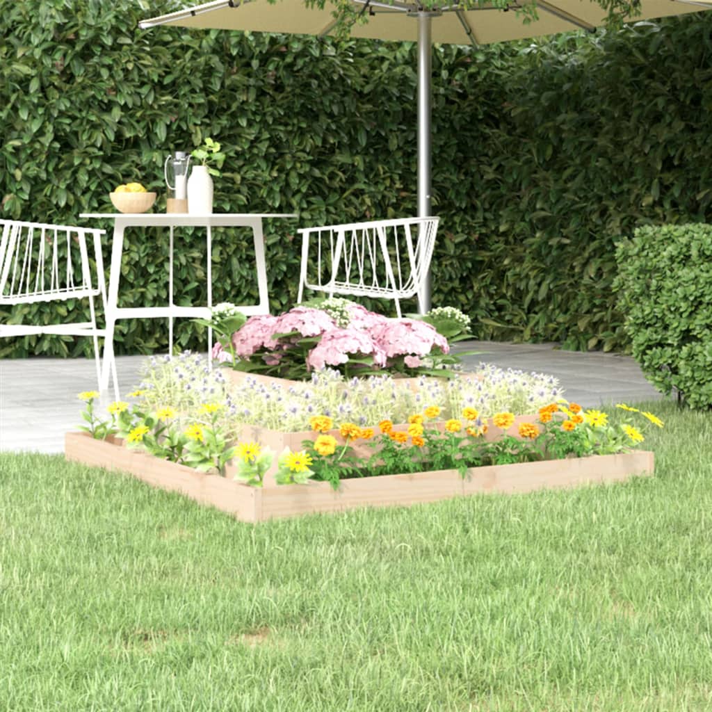 vidaXL Donica, 110x110x27 cm, lite drewno sosnowe