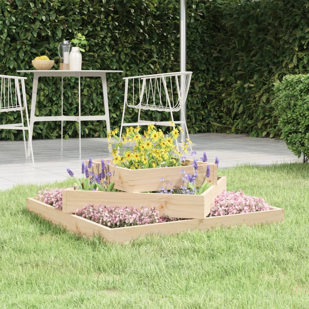 vidaXL Donica, 83x83x27 cm, lite drewno sosnowe