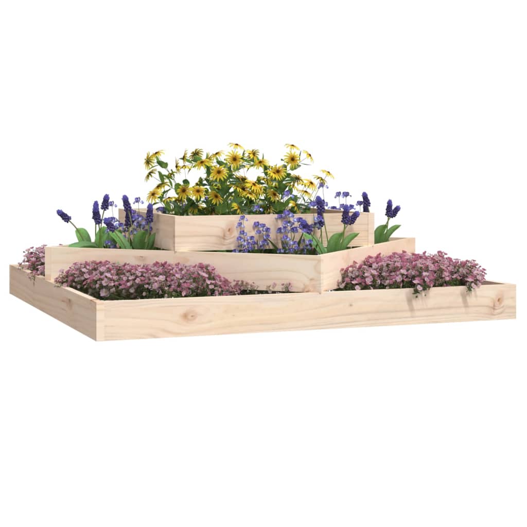 vidaXL Donica, 112x112x27 cm, lite drewno sosnowe