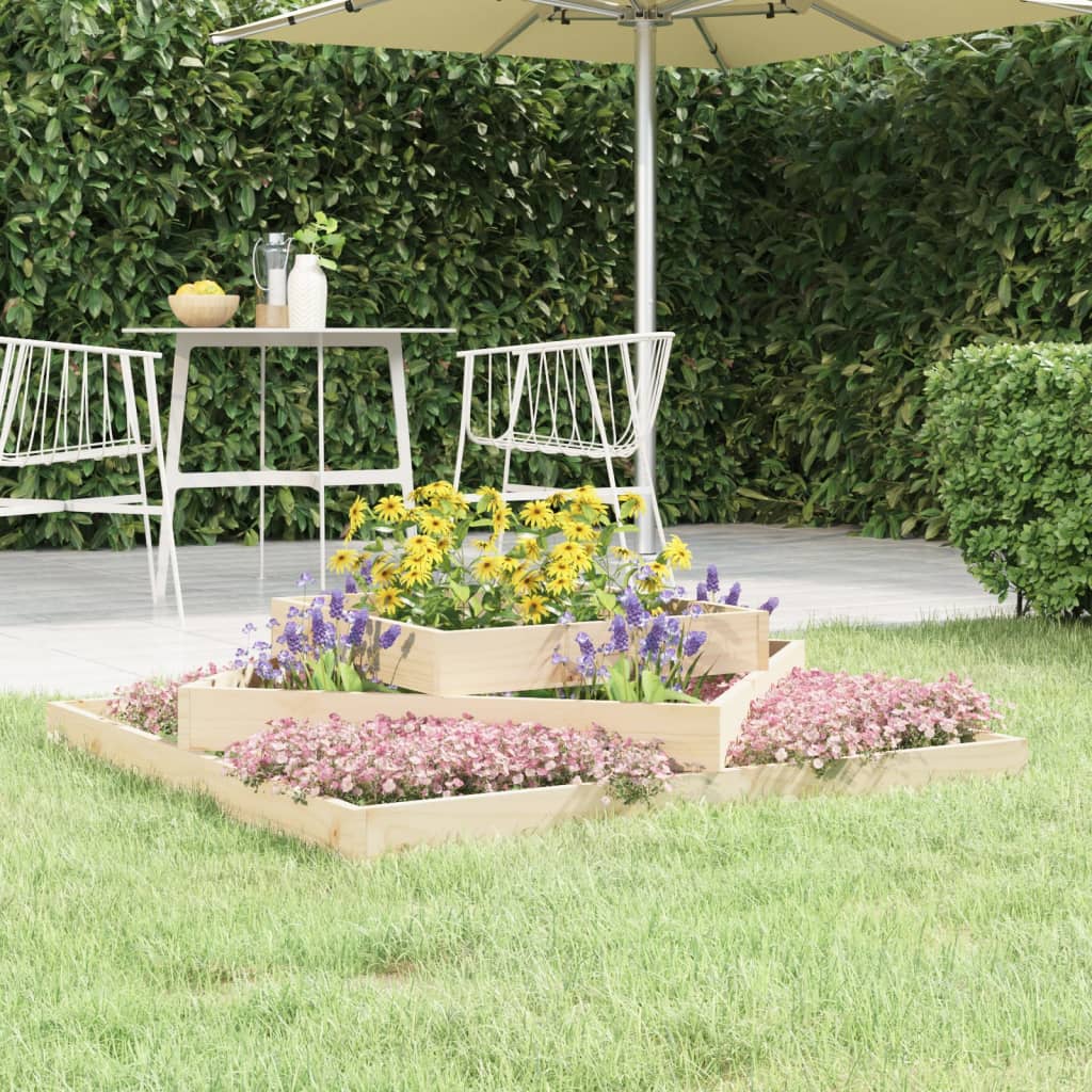 vidaXL Donica, 112x112x27 cm, lite drewno sosnowe