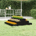 vidaXL Donica, czarna, 80x80x27 cm, lite drewno sosnowe