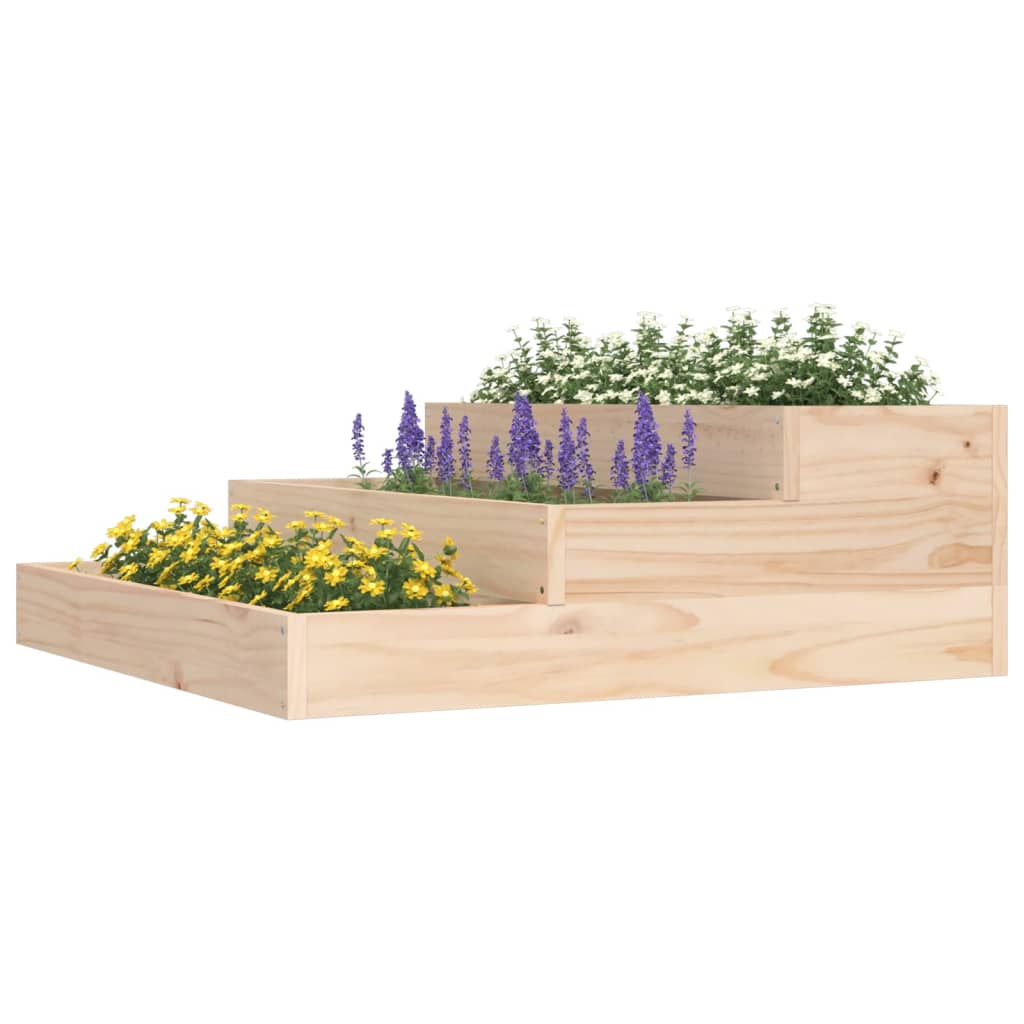 vidaXL Donica, 78x78x27 cm, lite drewno sosnowe