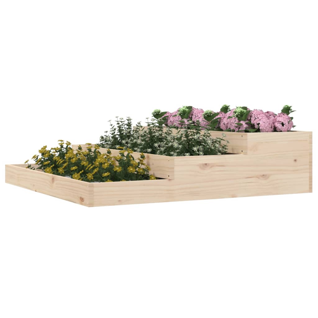 vidaXL Donica, 107x107x27 cm, lite drewno sosnowe