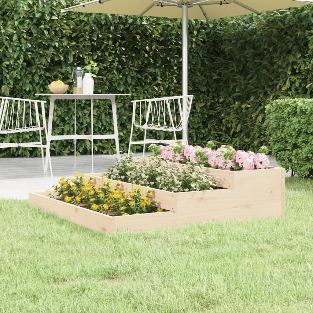 vidaXL Donica, 107x107x27 cm, lite drewno sosnowe