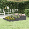 vidaXL Donica, szara, 107x107x27 cm, lite drewno sosnowe
