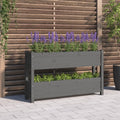 vidaXL Donica, szara, 112x25x66 cm, lite drewno sosnowe