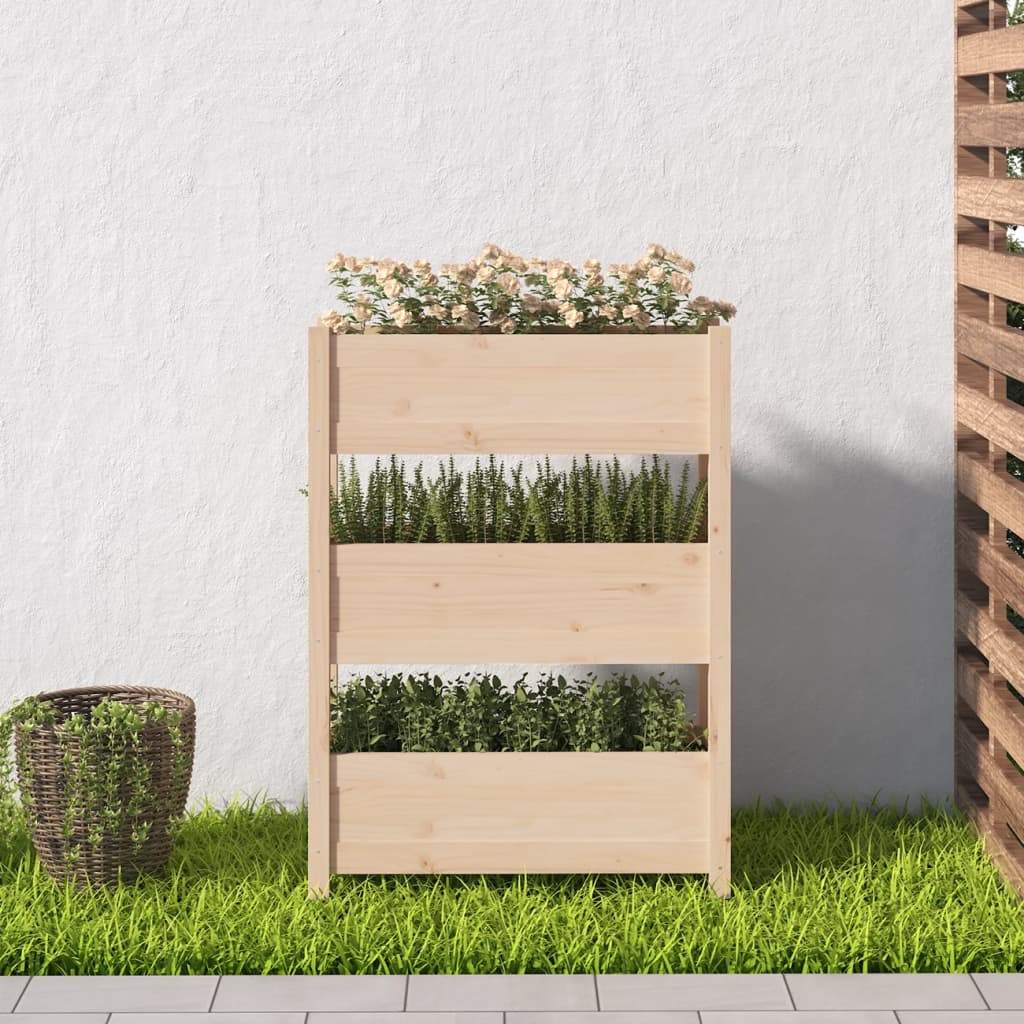 vidaXL Donica, 77x25x104,5 cm, lite drewno sosnowe