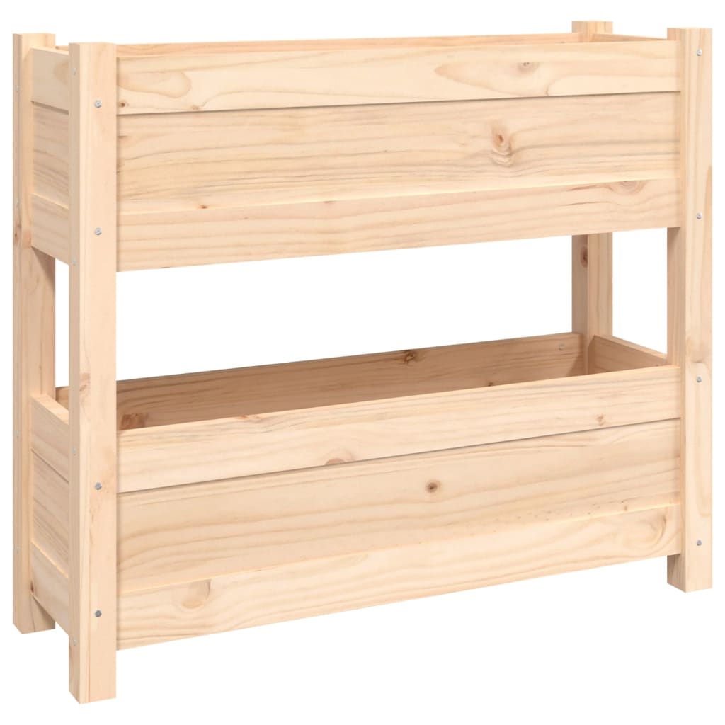 vidaXL Donica, 77x25x66 cm, lite drewno sosnowe