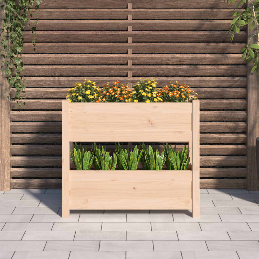vidaXL Donica, 77x25x66 cm, lite drewno sosnowe