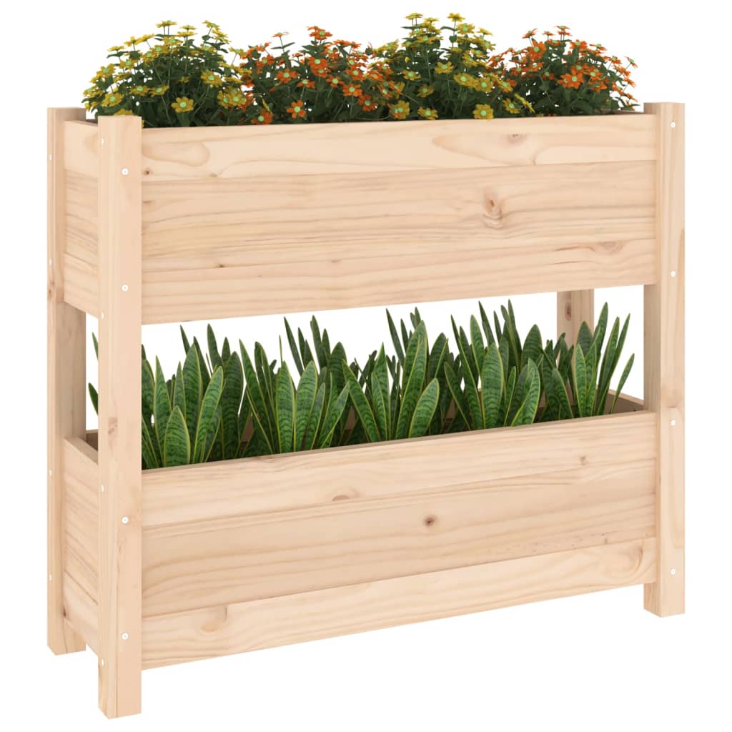 vidaXL Donica, 77x25x66 cm, lite drewno sosnowe