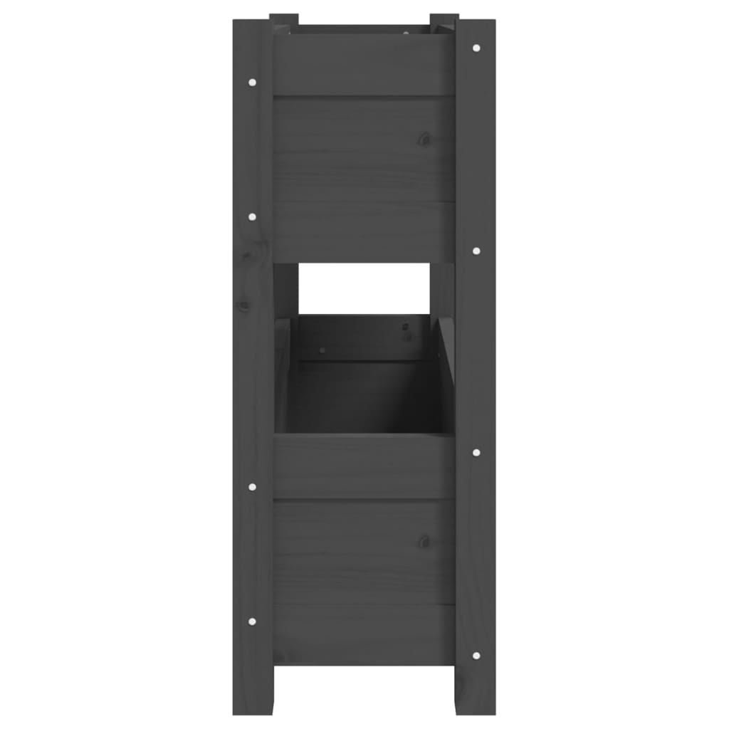 vidaXL Donica, szara, 77x25x66 cm, lite drewno sosnowe