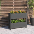 vidaXL Donica, szara, 77x25x66 cm, lite drewno sosnowe
