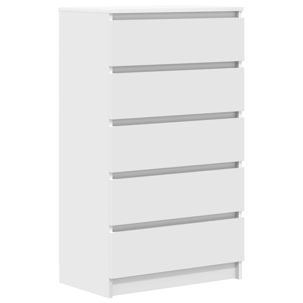 vidaXL Komoda, biała, 60x36x103 cm, materiał drewnopochodny