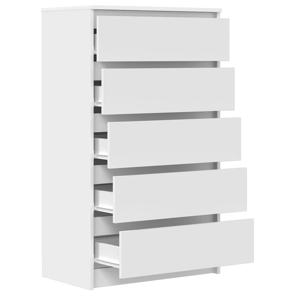 vidaXL Komoda, biała, 60x36x103 cm, materiał drewnopochodny