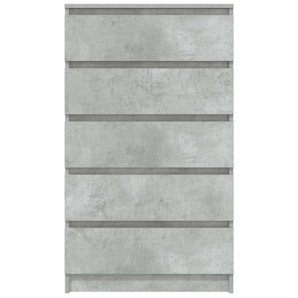 vidaXL Komoda, szarość betonu, 60x36x103 cm, materiał drewnopochodny