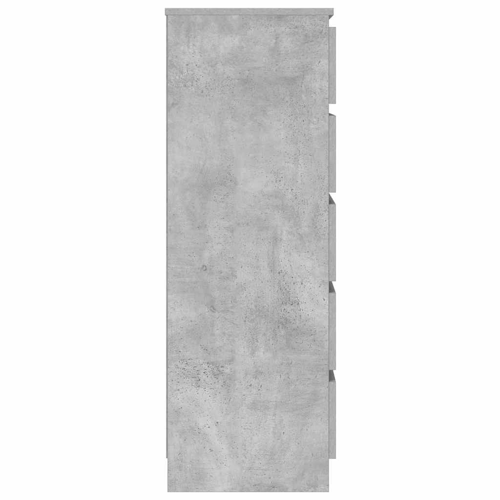 vidaXL Komoda, szarość betonu, 60x36x103 cm, materiał drewnopochodny