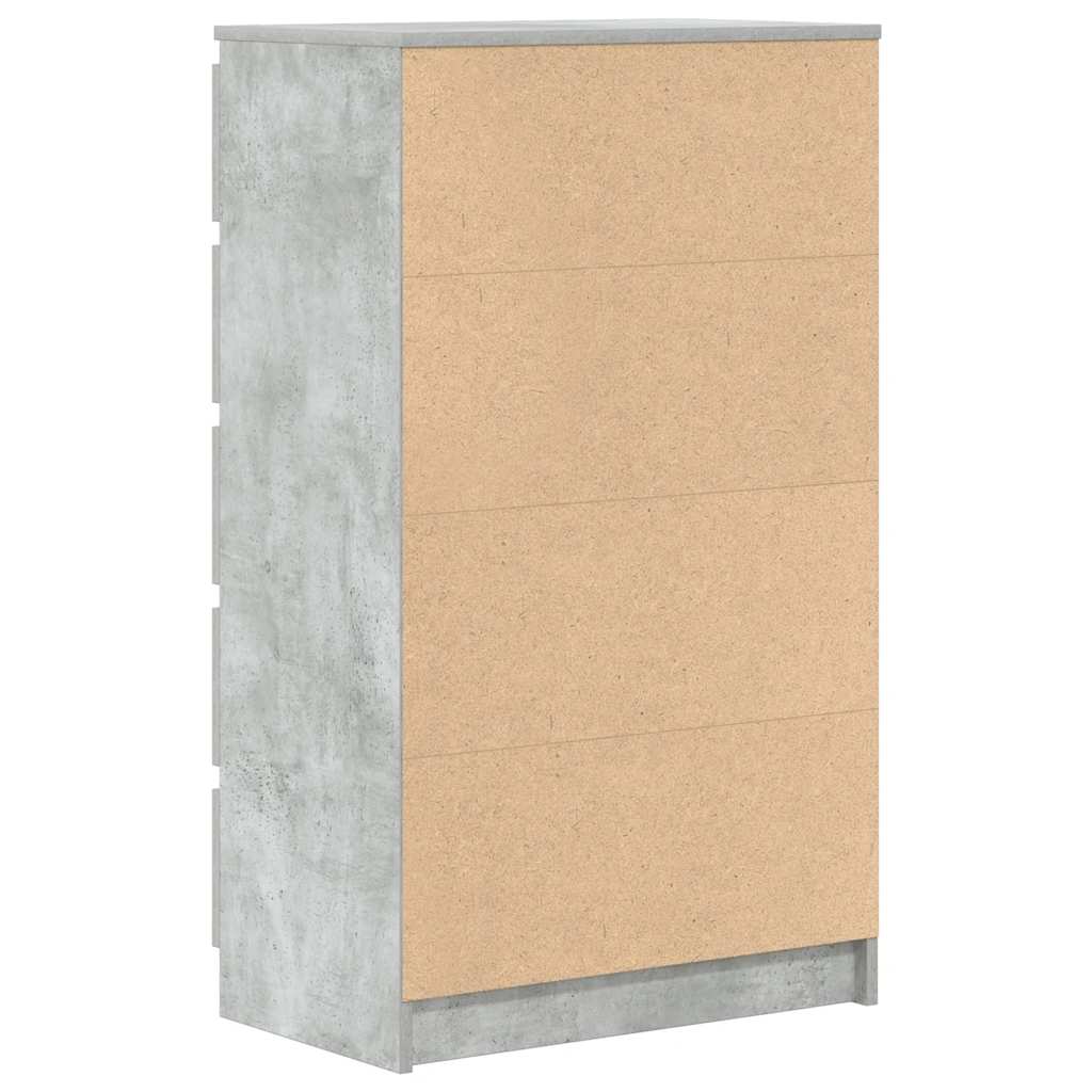 vidaXL Komoda, szarość betonu, 60x36x103 cm, materiał drewnopochodny