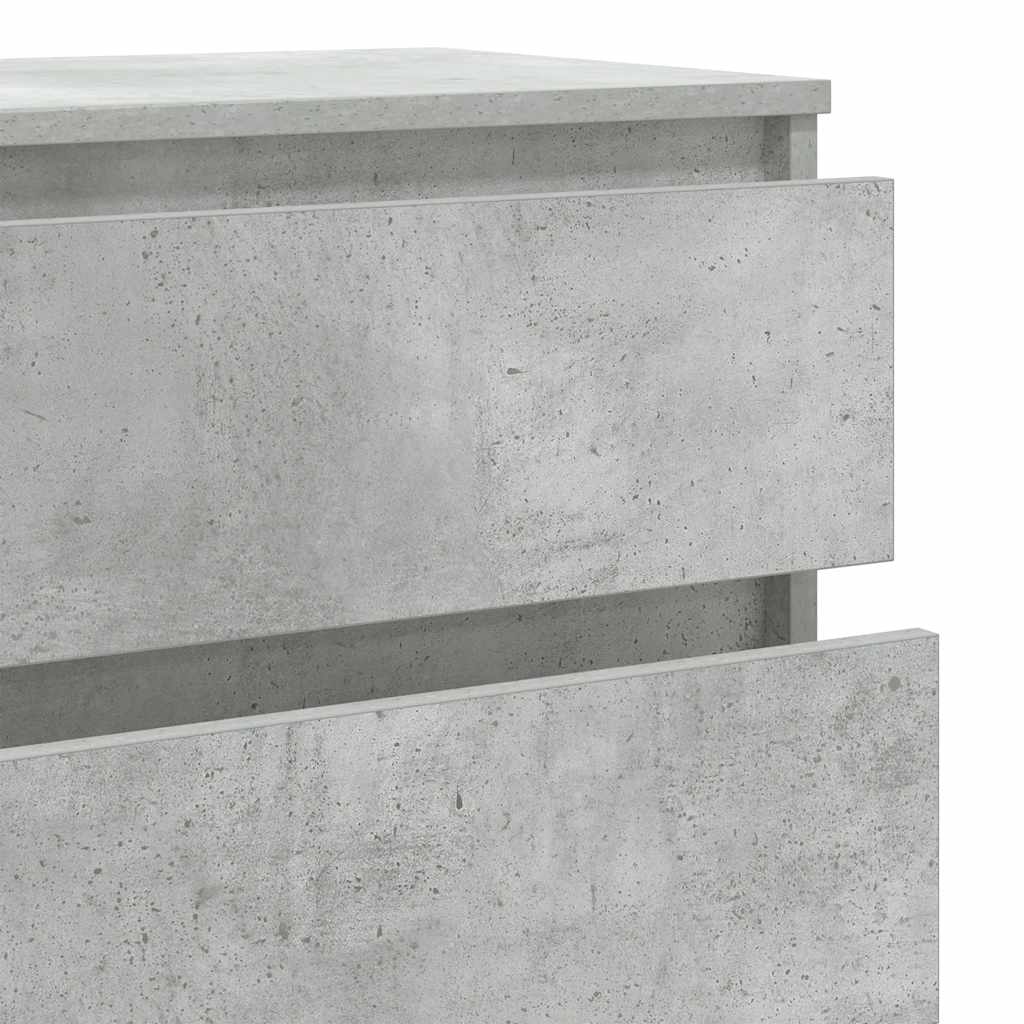 vidaXL Komoda, szarość betonu, 60x36x103 cm, materiał drewnopochodny