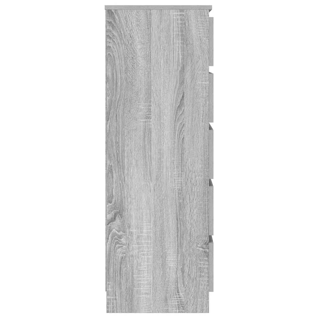vidaXL Komoda, szary dąb sonoma, 60x36x103 cm, materiał drewnopochodny