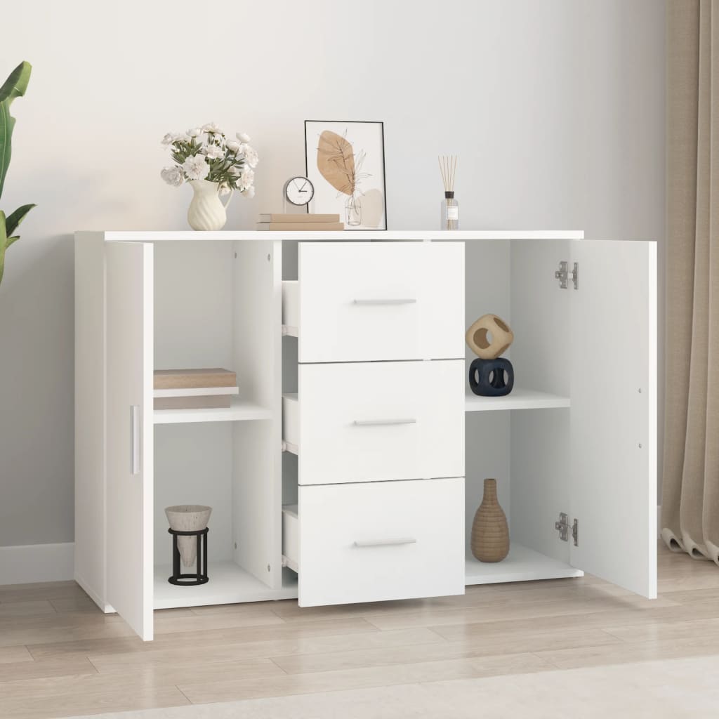 vidaXL Szafka, biała, 91x29,5x65 cm, materiał drewnopochodny