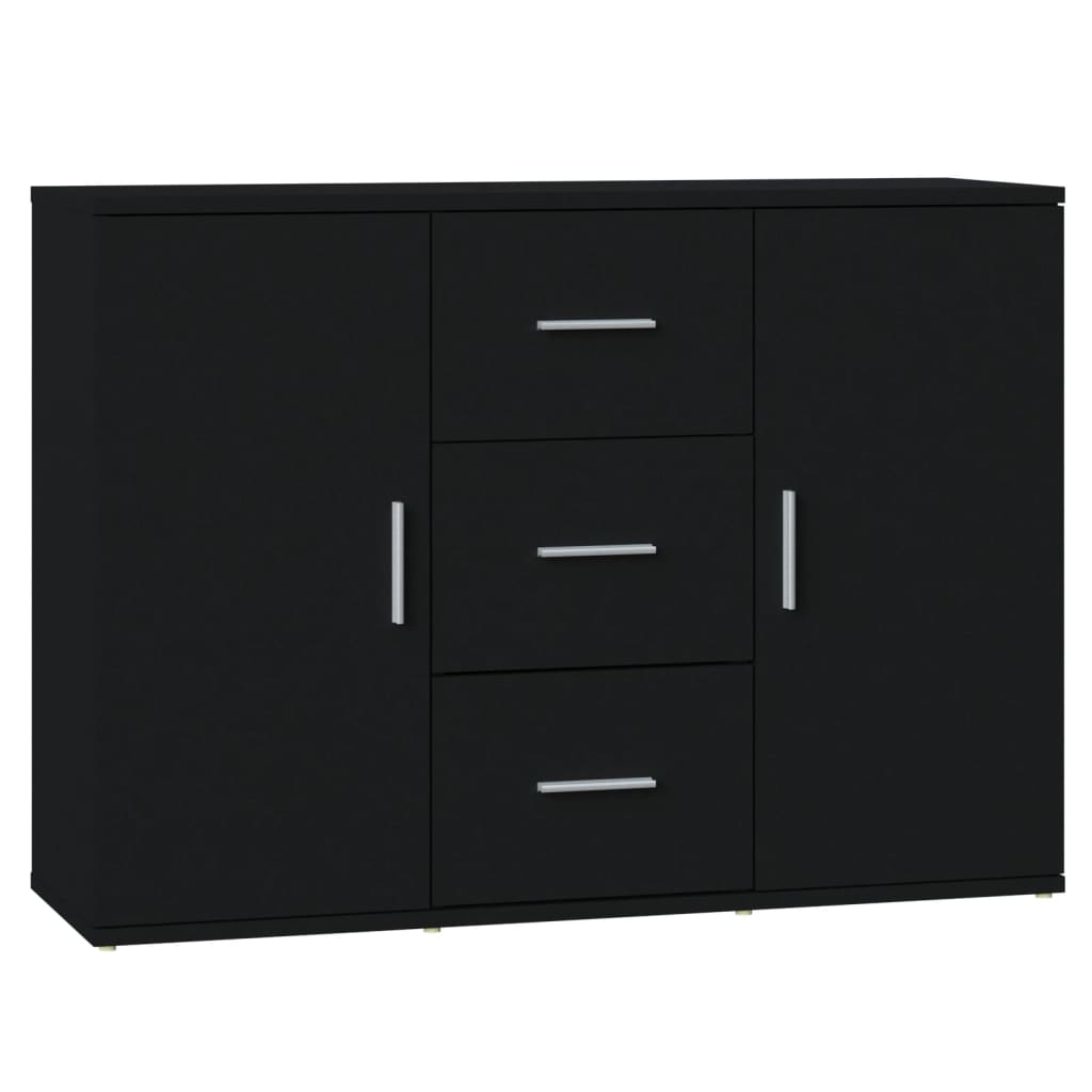 vidaXL Szafka, czarna, 91x29,5x65 cm, materiał drewnopochodny