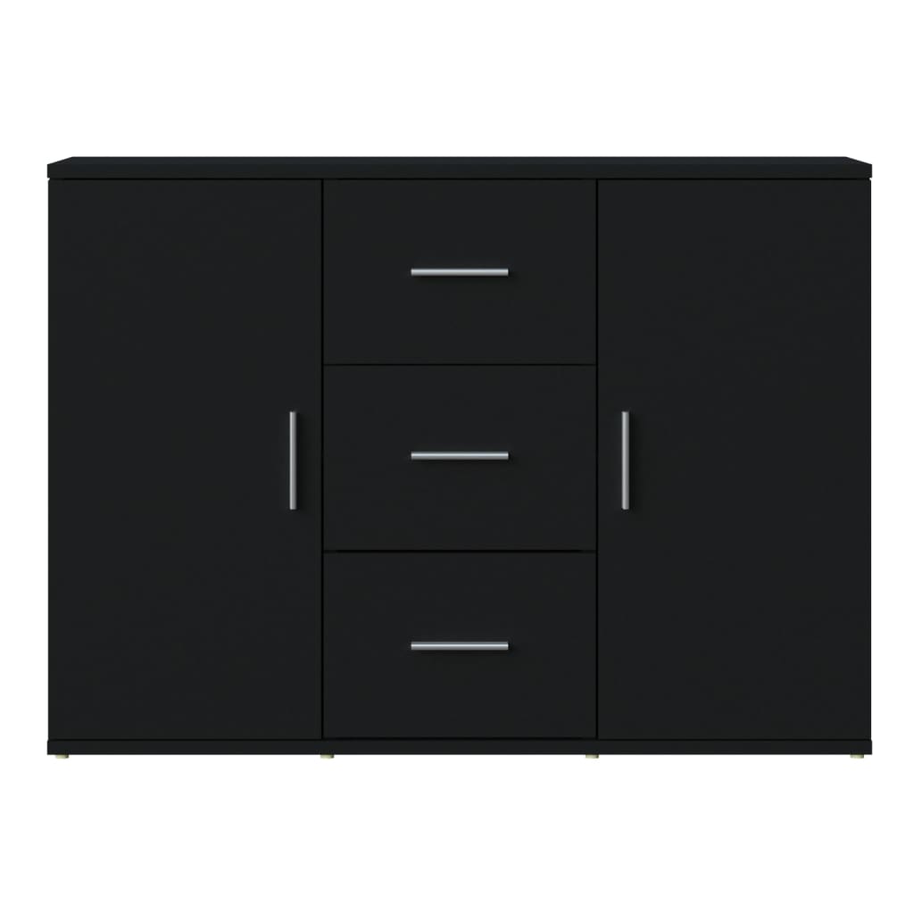 vidaXL Szafka, czarna, 91x29,5x65 cm, materiał drewnopochodny