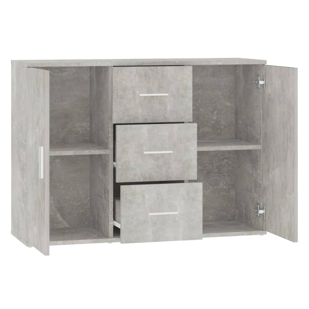 vidaXL Szafka, szarość betonu, 91x29,5x65 cm, materiał drewnopochodny