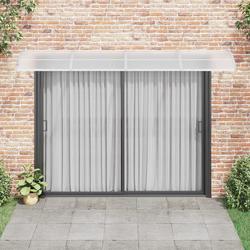vidaXL Daszek nad drzwi szary 350x100 cm poliwęglan