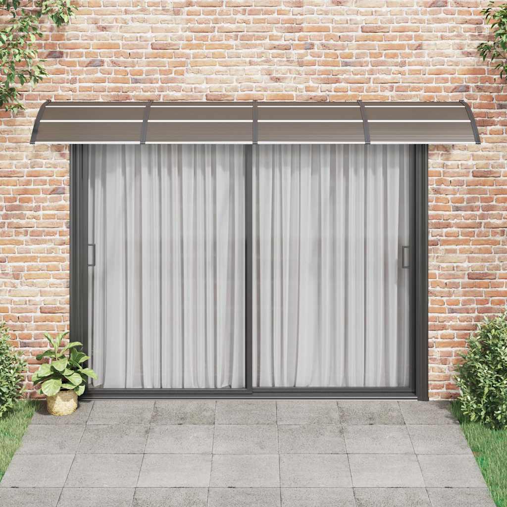 vidaXL Daszek nad drzwi czarny 350x100 cm poliwęglan